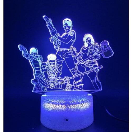 Factory Direct 3d Night Lamp Creative Gift Led Night Light Colorful Touch Remote Table Lamp Bed Room Light Decoration
