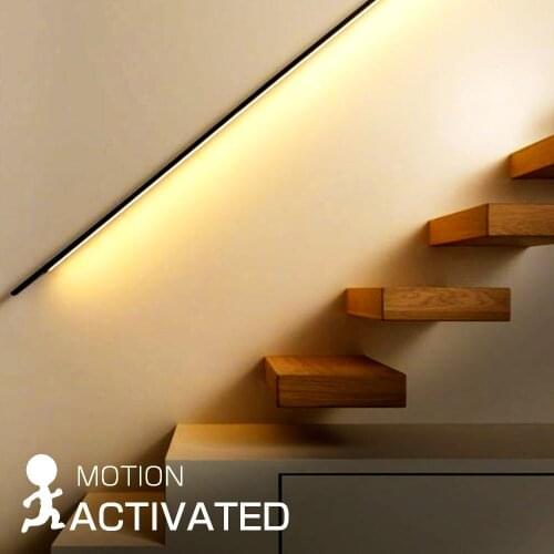 PIR Motion Activated USB LED Strip Lamp 2835SMD DC5V Flexible Dimmable LED Light Bed Stair Flexible Stripe Under Cabinet Lights