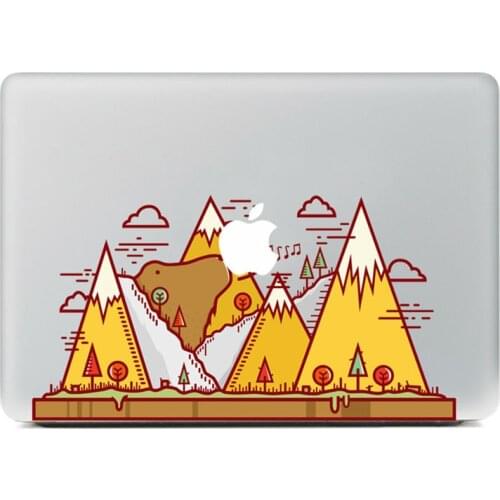 Cartoon mountain Vinyl Decal Notebook sticker on Laptop Sticker For DIY Macbook Pro Air 11 13 15 inch Laptop Skin