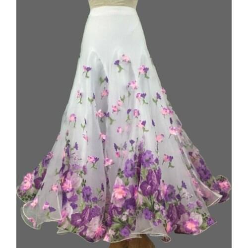 New ballroom skirt long ballroom dance skirts for women waltz standard ballroom skirts women Custom size