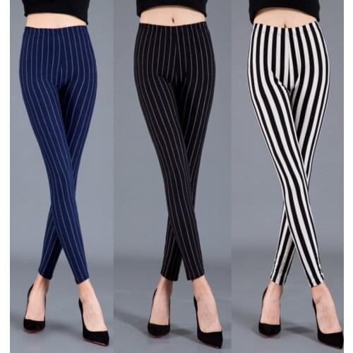 Women Plaid Leggings Fashion Printing Fitness Houndstooth Floral Stripe Dot Leopard Pure Black Trouser High Waist Pants