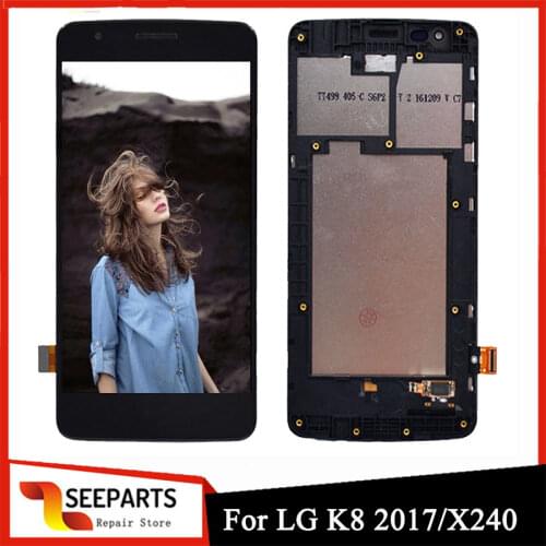 5.0" For LG K8 2017 LCD Dual Sim X240 X240K X240H LCD Display Touch Screen Digitizer Assembly Replacement For LG X240 LCD