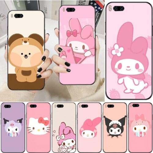 0 Soft Cover Phone Case For Xiaomi 8 9 Se 10 10pro Note 2 3 10 MIX2 S MAX2 3 F1 5X Cartoon Pink Cute Rabbit