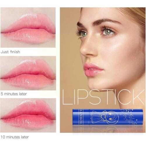 1pcs Gold Leaf Jelly Moisturize Lipstick Makeup Temperature Lip Balm Long-lasting Change Color Nourish Care Dropshipping Li Z9D7