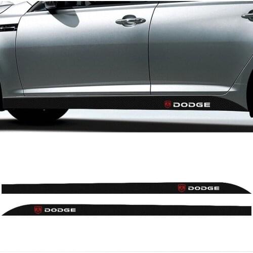 2pcs Car Logo Side Decal Side Skirt Car Stickers For Dodge Challenger RAM 1500 Charger Avenger Caliber Nitro Car Styling