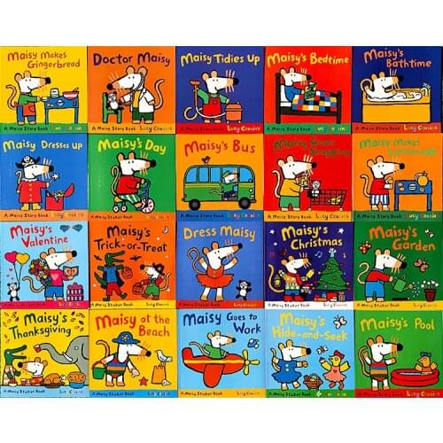 20 Books/Set Maisy Mouse Wave Mice English Picture Book Children Story Book Kids Games IQ EQ Training early education toy gift