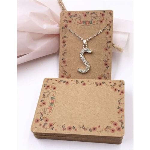 24Pcs/Lot Multi Styles Printing Colorful Necklace Cards for Fashion Jewelry Accessories Displays Paper Cards Accept Custom Logo