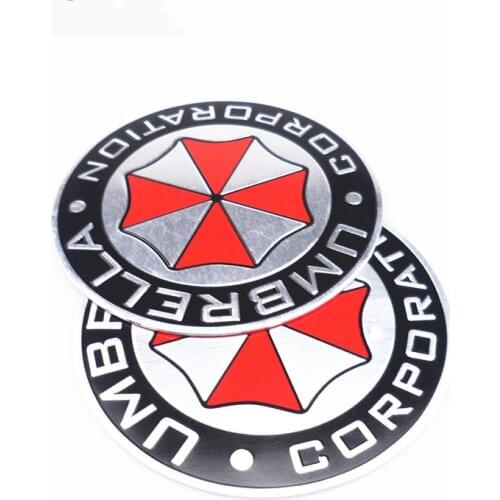 3D aluminum alloy biohazard umbrella car sticker FOR Peugeot 206 207 208 301 307 308 407 2008 3008 4008