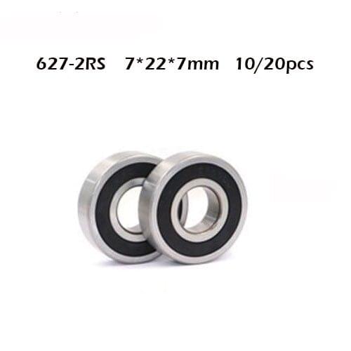 627rs Bearing ABEC-1 (10/20PCS) 7*22*7 mm Miniature Sealed 627-2RS Ball Bearings 627 2RS