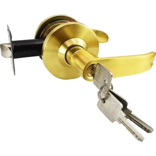 Aluminum Electroplated gold Door Lock aluminum door handles door lock mortice lock door handles for interior doors Mute lock