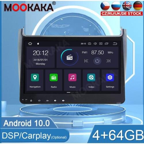 4+64GB PX6 Android 10.0 Screen Car Radio For VW POLO 2016 GPS Navigation Auto Audio Stereo Recorder Head Unit DSP Carplay