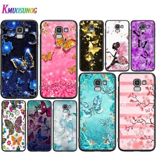 Butterfly Flower Mandala For Samsung Galaxy J8 J7 Duo J6 J5 Prime J4 Plus J3 J2 Core 2018 2017 2016 Phone Case Cover