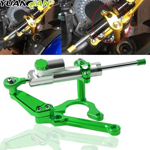 CNC Aluminum Adjustable Motorcycles Steering Stabilize Damper Bracket Mount Kit For Kawasaki Z900 2017 2018 Moto Support
