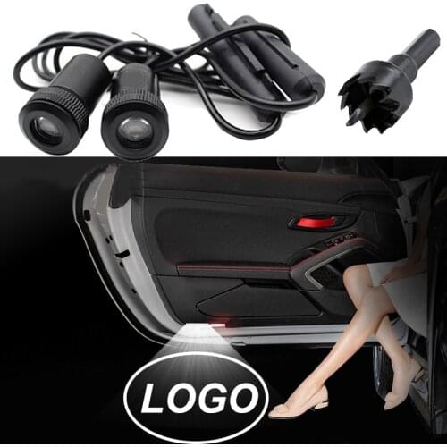 For Chevrolet Logo Door Light Projector Ghost Shadow For Cruze Malibu Aveo Trax Spark Orlando Sonic Hatchback Lova Sail Epica Ca