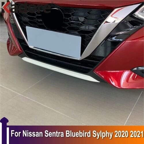 For Nissan Sentra Bluebird Sylphy 2020 2021 Front Lower Bumper Grille Bottom Cover Protector Strip Trim Car Accessories