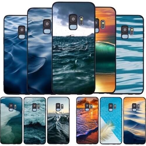 Blue sea and water ripples Soft phone Case For Samsung S20 S10 S9 S8 S7 edge Plus Lite For Note 8 9 10 A6 A7 A8 A9 Cover