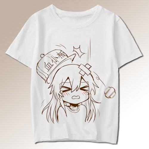 Cells At Work Cosplay T shirt Hataraku Saibou Neutrophil Erythrocite Red Blood Cell Summer T-shirt Anime Top Tee Cosplay Costume