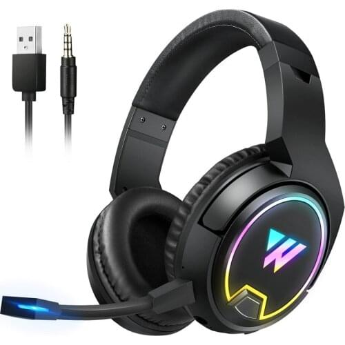 W1 Gaming RGB Headset Multi-function Head-mounted Heavy Bass Gaming Headset Portable And Durable Wireless Headset