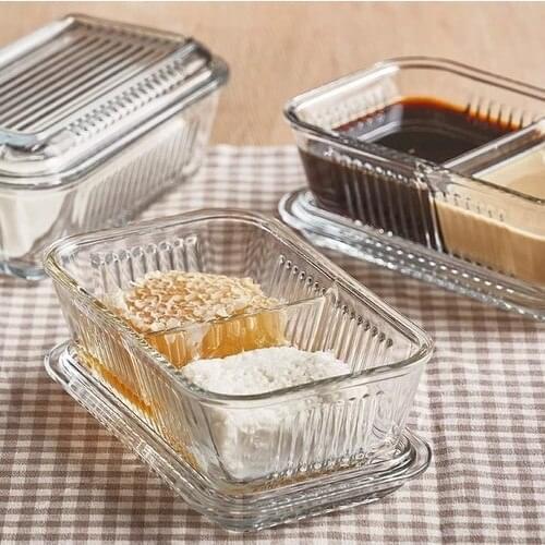 Pasabahce 96764 Compartment Storage Container, Breakfast 2 Pcs
