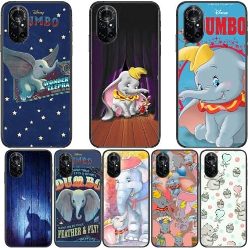 Flying Elephant Dumbo Big Ear Clear Phone Case For Huawei Honor 20 10 9 8A 7 5T X Pro Lite 5G Black Etui Coque Hoesjes Comic F