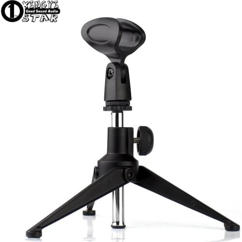 Metal Adjustable Desktop Handheld Tripod Microphone Stand Boom Mic Holder Desk Mike Clamp Clip Mount Support For RODE NT3 NT4 M3