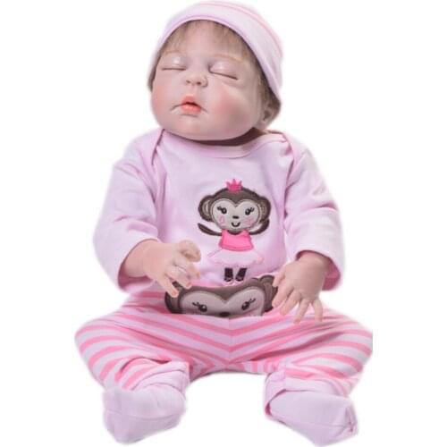 Fashion 23 Inch Reborn Baby Girl Doll Full Silicone Vinyl Bebe alive Realistic Princess boneca Toy Doll For Childrens Day Gifts
