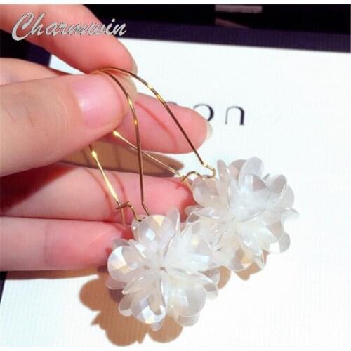 New Fashion Hoop Earrings For Women Exaggerated Long Earrings Trend Beautiful Ball Earrings Jewelry Female
