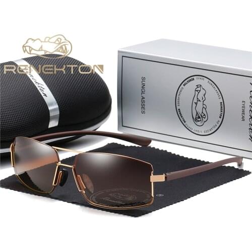 RENEKTON Brand Design UV400 Sunglasses Gradient Men Women Driving Male Square Sun Glasses Stainless steel Eyewear Oculos Gafas
