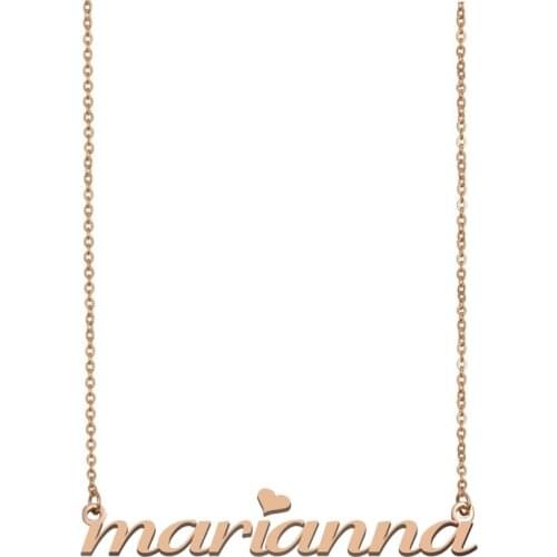 Marianna Name Necklace , Custom Name Necklace for Women Girls Best Friends Birthday Wedding Christmas Mother Days Gift