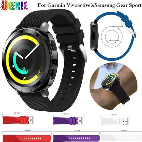 Silicone Watch Strap Wristband For Garmin Vivoactive 3 watch band for Samsung Gear Sport S2 Replacement Watch Accessories