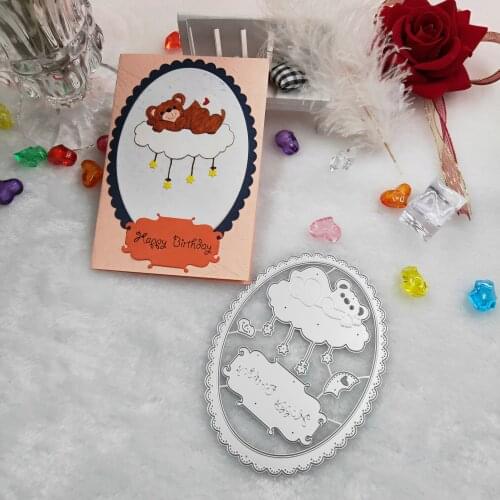 Happy birthday bear metal cutting dies 2019 new DIY scrapbook album paper card decorative crafts embossed mould