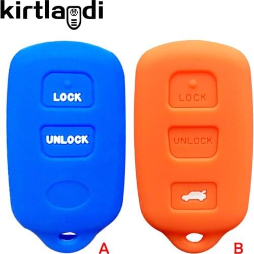 Silicone Key Cover Case Fob Holder Keychain for Toyota Matrix Highlander Camry RAV4 for Lexus LS400 Cover Remote Car Key Jacket