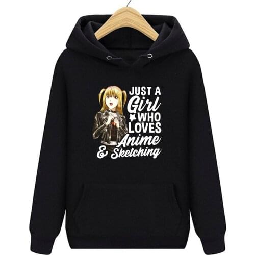 Anime Misa Amane Hoodies Tops Hoodies Anime Cosplay Costumes Men/Female Long Sleeve Clothes Loose Hoodies