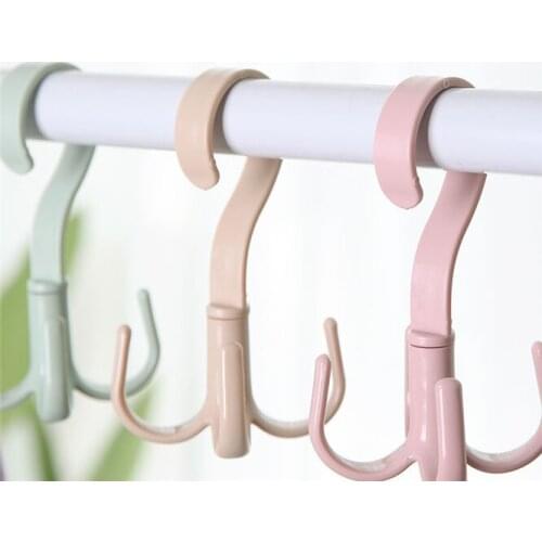 100pcs High-quality 360 Degrees Rotated 4 Hooks Kitchen Hanger Storage Holders Organizer Household Home Essential Useful