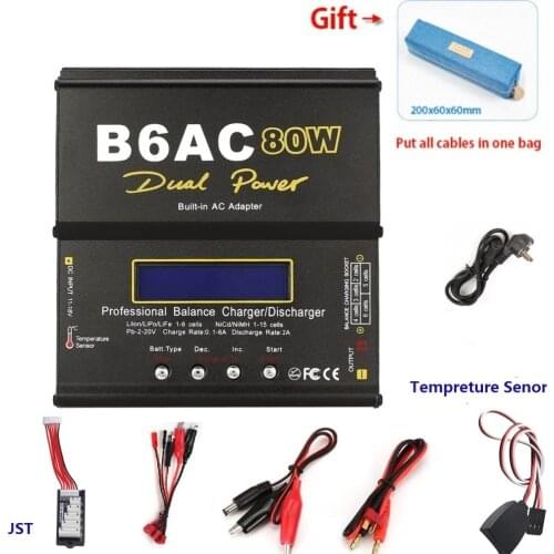 80W B6AC V3 Lithium Balance Lipo Battery Charger NiMH NiCD LiHV NiCd Charger Drop Shipping