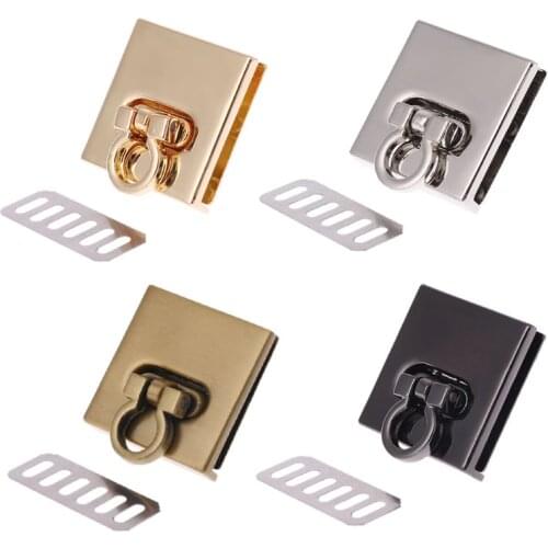 New 1 Pc Metal Twist Lock Bag Case Clasp For Handbags Crossbody Shoulder Bag Purse Accessories DIY Craft Replacement 4 Colors