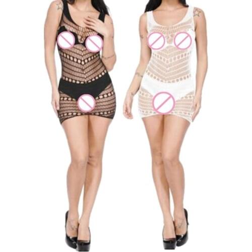 Women Teddy Lingerie new langerie Erotic Costumes Hollow Out Mesh Sexy Babydoll Mini Dress Sex Underwear Sexy Fishnet Sleepwear