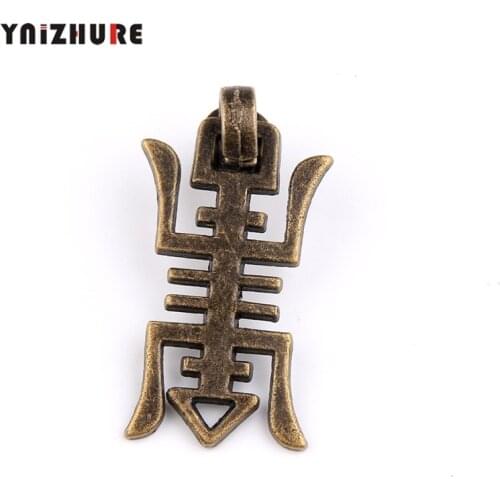 1pc Antique Bronze Drop Pendant Knobs Pulls Chinese Character Wooden Box Drawer Dresser Knobs Handles for Furniture