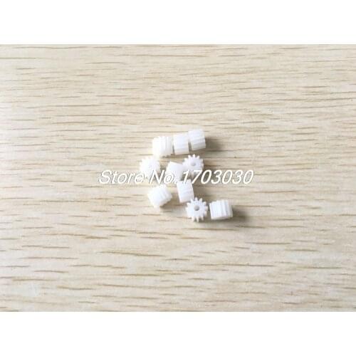 10 Pcs White Plastic 12 Teeth Electrical Models Toothed Wheels Gears