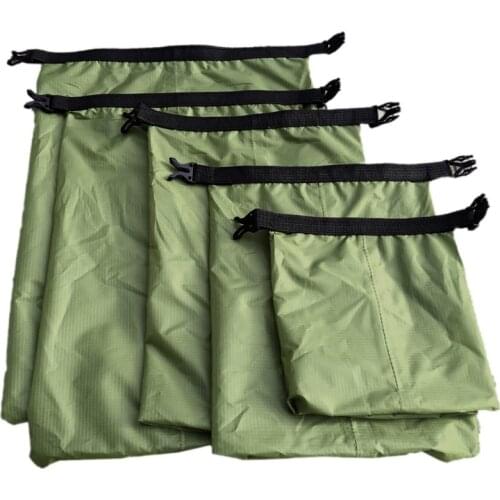 5 Pcs A Set Outdoor Swimming Waterproof Bag Camping Rafting Storage Dry Bag With Adjustable Strap Hook