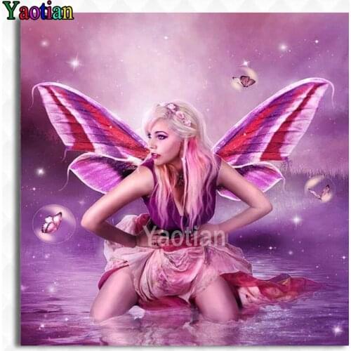 5D Diy Diamond Painting Fantasy Butterfly Fairy Cross Stitch Diamond Embroidery Mosaic Full Round Square Drill Home Decoration