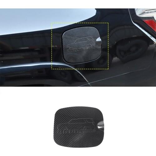 Car Fuel Tank Cover Decoration Stickers for Toyota 4 Runner 2010+ Protective Car External Accessories ABS Silver Carbon fiber