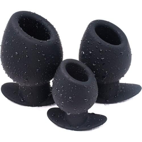 Hollow Masturbation Butt Plug Anal Plug Peep Silicone G Spot Stimulate Anal Expander Extra Large Flush Vagina Toy For Women/Men