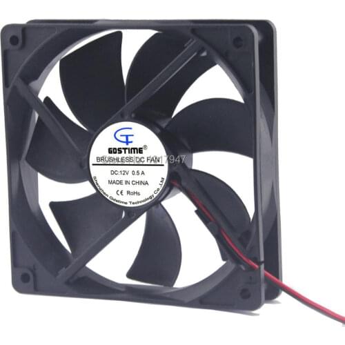 1Pieces Gdstime DC 12V 2Pin 12025 12cm 120mm x 25mm Hydraulic PC Computer Case Cooling Fan