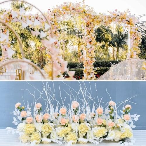 Customize DIY Wedding Feather Flowers Row T Stage Backdrop Arch Decor Road Lead Flores Artificial Window Display Flower Wall