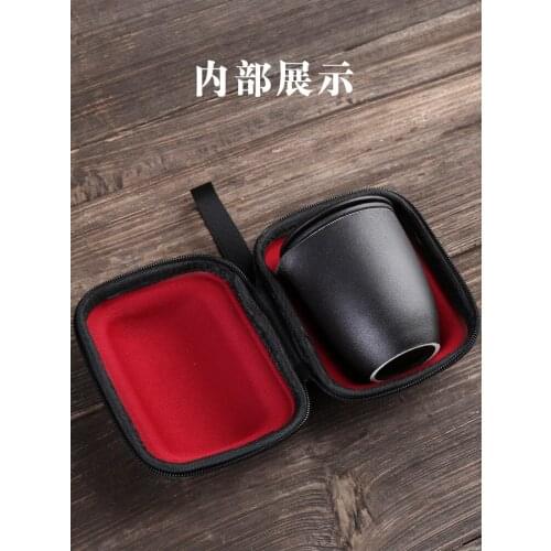Chinese Tea Travel Tea Set Kung Fu Teaset Ceramic Portable Teapot Porcelain Gaiwan Tea Cups of Tea Ceremony Gift For Friend Cool