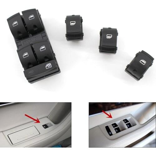 Window Switch Button Driver Side Window Lifter Control for Audi A6 A6L C6 L2.4 06-09 Left Hand Drive 4 Door Car