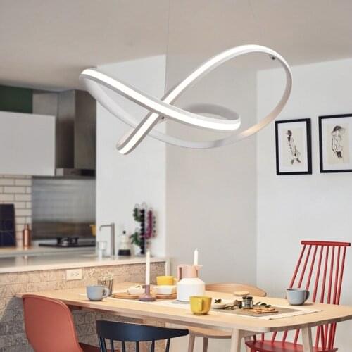 Creative LED chandelier aluminum hanging line personality modern simple Nordic restaurant living room Lighting fixtures