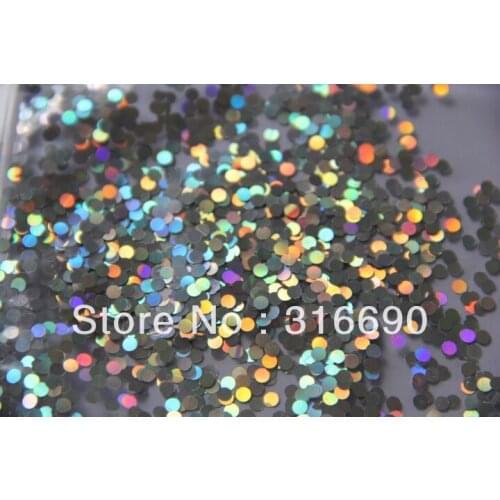 Laser Silver round Glitter Paillette For DIY nail art 30grams/lot