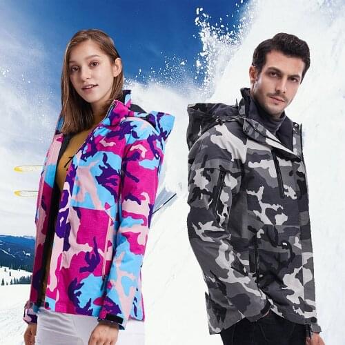 Ski Suit Men and Women Winter Warm Windproof Waterproof Outdoor Sports Snow Jackets Hot Ski Equipment Snowboard Jacket Men Brand